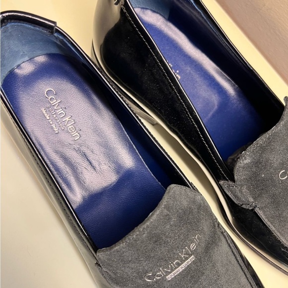 Calvin Klein Black and Gray Slip-On Loafers - Picture 2 of 9